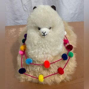 Beautiful Llama/Alpaca Figure Handmade Real "Alpaca Fur" Toy Ornament